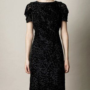 L'Agence Animal Print Mini Black Dress S